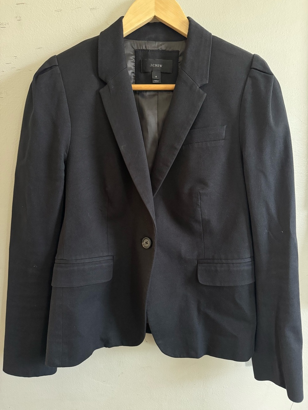 J.Crew style A2107 women’s Puff-sleeve Blazer size 8 black